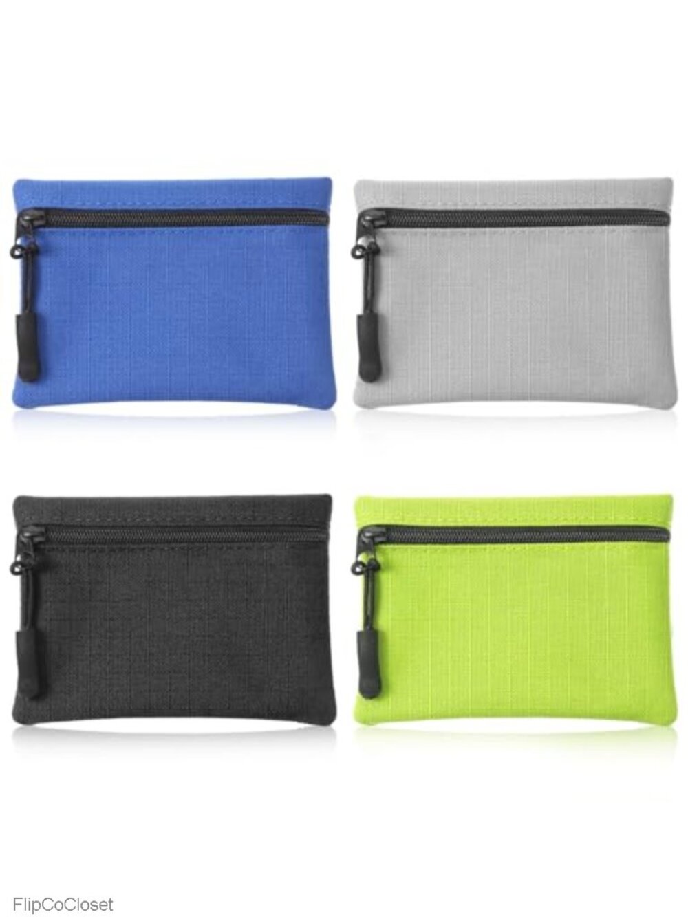4 Pack Oxford Cloth Mini Zipper Coin Purses for Women